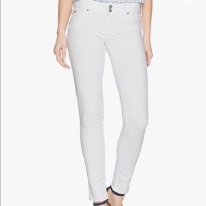 Hudson Collin Mid-Rise White Jeans - Skinny Fit